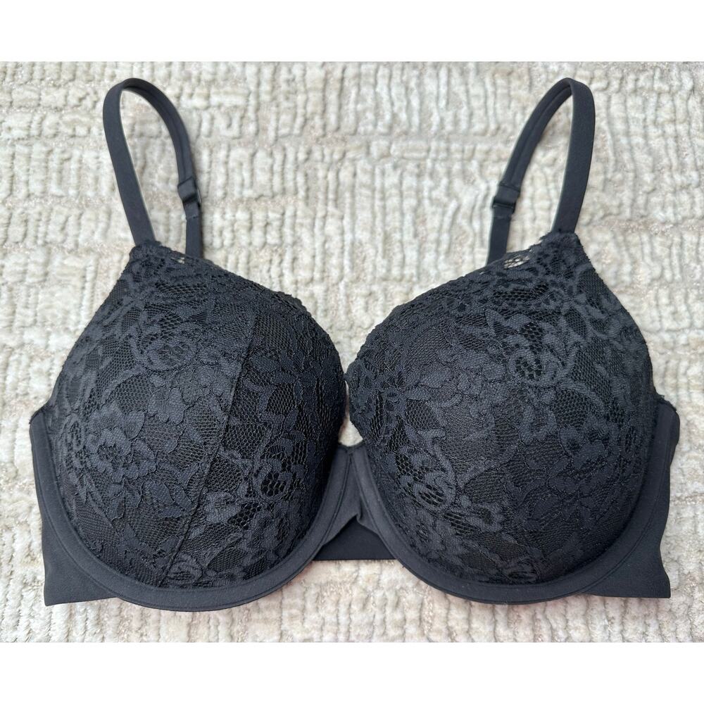 Skims Black Fits Everybody Lace T-Shirt Bra